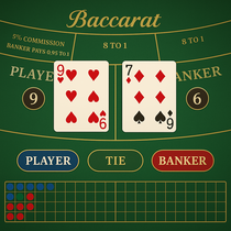 GambleZen - Baccarat Table Game - Player and Banker